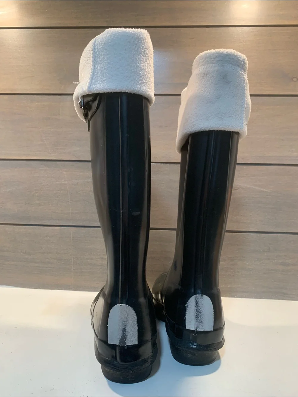 Hunter Kids Black Original Tall Boot With Socks Size 4B/ 5G Preppy Waterproof